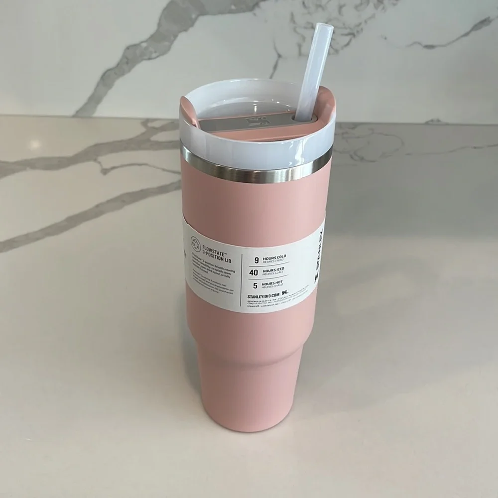 Stanley - 30 oz. PINK DUSK Quencher H2.0 Flowstate Tumbler w/Handle - NWT!